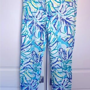 Lilly Pulitzer Blue and Green Kelly Patterned Pants